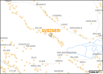 map of Gvozdeni