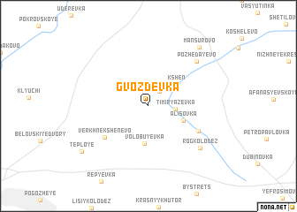 map of Gvozdëvka