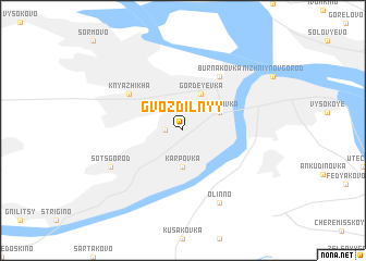 map of Gvozdil\