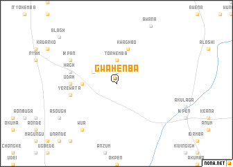 map of Gwahenba