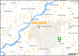 map of Gwāl Mandi