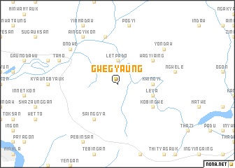 map of Gwegyaung