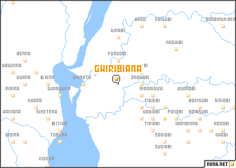 map of Gwiribiana