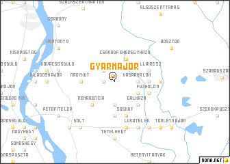 map of Gyármajor