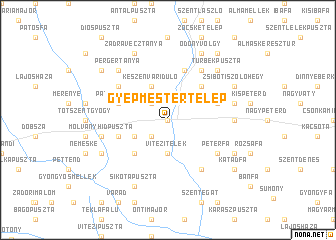 map of Gyepmestertelep