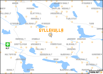map of Gyllekulla
