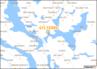 map of Gyltenäs