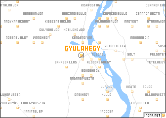 map of Gyulahegy