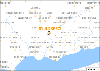 map of Gyulakeszi