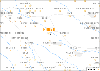 map of Hăbeni