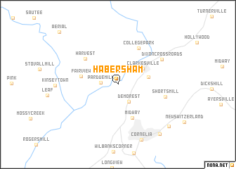 map of Habersham