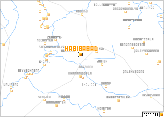 map of Ḩabībābād