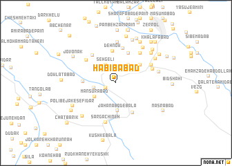 map of Ḩabībābād