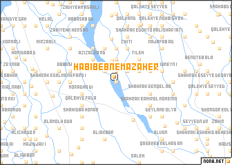 map of Ḩabīb Ebn-e Maz̧āher