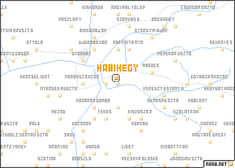 map of Hábihegy