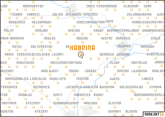 map of Habřina