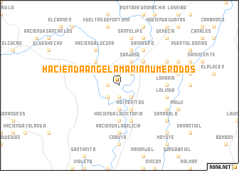 map of Hacienda Ángela María Número Dos