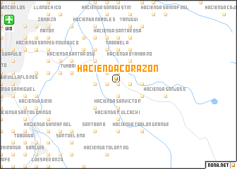 map of Hacienda Corazón