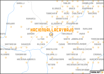 map of Hacienda Llacay Bajo