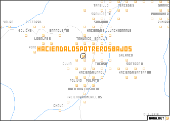 map of Hacienda Los Potreros Bajos