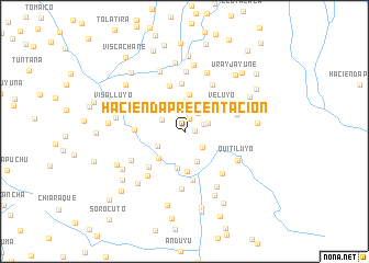 map of Hacienda Precentación