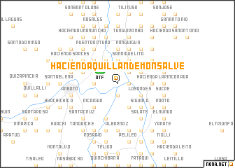 map of Hacienda Quillán de Monsalve