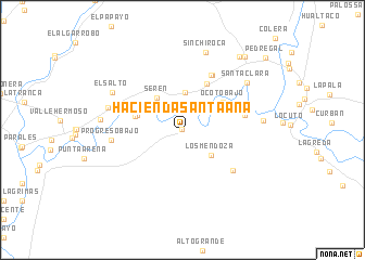 map of Hacienda Santa Ana