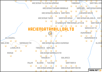 map of Hacienda Tambillo Alto