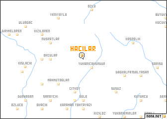 map of Hacılar