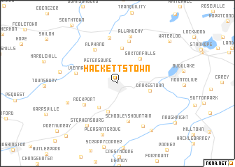 map of Hackettstown