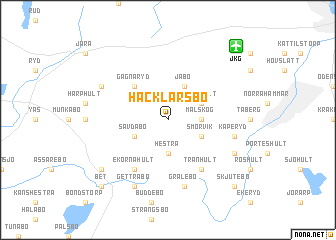 map of Hacklarsbo