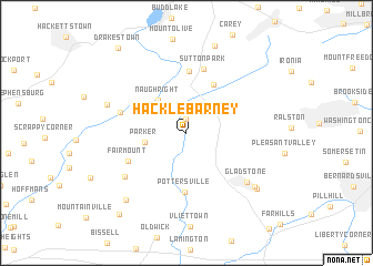 map of Hacklebarney