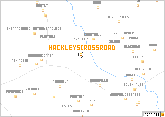 map of Hackleys Crossroad