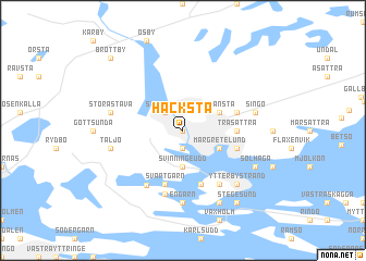 map of Hacksta