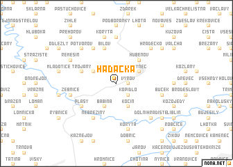 map of Hadačka