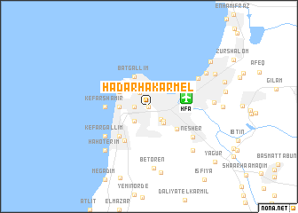 map of Hadar HaKarmel