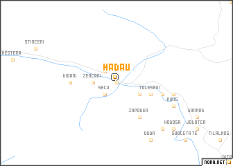 map of Hădău