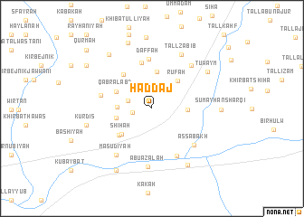 map of Ḩaddāj