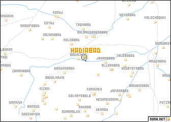 map of Hādīābād
