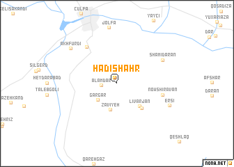 map of Hādī Shahr