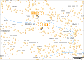 map of Hadžići