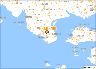 map of Haenam-ni