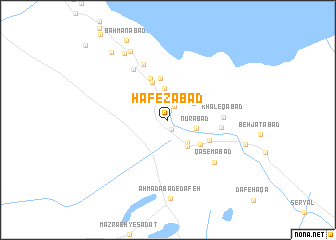 map of Ḩāfez̧ābād