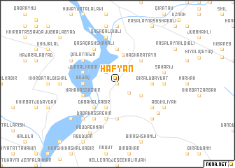 map of Ḩafyān