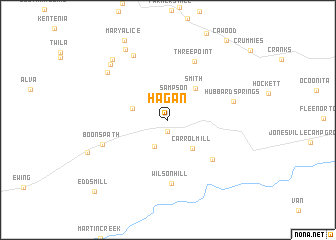 map of Hagan