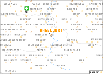 map of Hagécourt