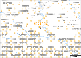 map of Hägenau