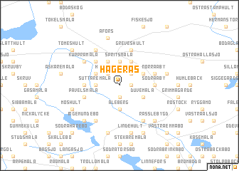 map of Hägerås