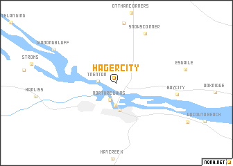 map of Hager City