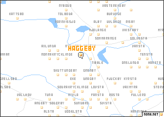 map of Häggeby